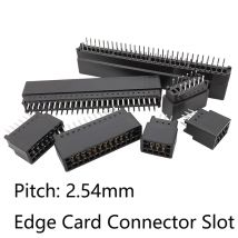 1/2/5Pcs 2.54mm Pitch 6P 8P 10P 12P 16P 20P 26P 30P 36P 40P-98 Pin Edge Card Connector Slot PCB Gold Finger Socket Through Holes