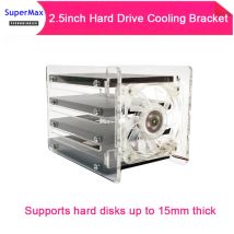 2.5inch hard drive cooling bracket transparent multi-disc stacking mobile hard disk external DIY15mm thick SSD HDD