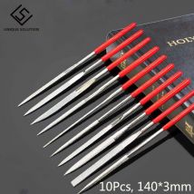 10Pcs Mini 140*3mm Needle File Set Diamond Handy Tools for Ceramic Glass Gem Stone Hobbies Crafts and 3D Printing Models