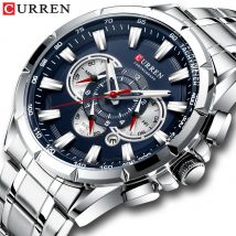 Relogio Masculino CURREN Orologio da uomo d'affari Orologio da polso in acciaio inossidabile di marca di lusso Cronografo Orologi al quarzo militari dell'esercito