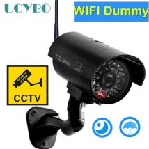 Telecamera fittizia telecamere di videosorveglianza cctv con antenna wifi LED IR a infrarossi lampeggiante telecamera finta di sicurezza alimentata a batteria