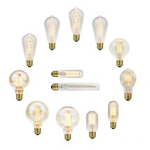 Incandescent Edison Bulb E27 40W Retro Lamp 220V ST64 A19 T45 T10 T185 G80 G95 Ampoule Vintage Bulb Edison Filament Light bulb