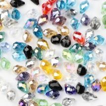 5*8mm 50 stücke Briolette Anhänger Waterdrop Österreichischen Kristall Teardrop Glas Lose Perlen Für Schmuck Machen Armbänder DIY Zubehör