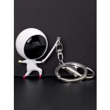 New Sports Fencing Villain Metal Skull Head Keychain Three-Dimensional Fencer Club Commemorative Gift Men Women Keyring Jewelry