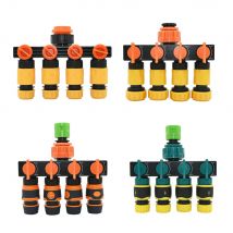 Weibliche 1/2 "3/4" 1 "Zu 1/2 3/4 Schlauch 4-Weg Garten Tippen Schlauch Wasser Splitter 16MM 20MM Shunt Vier Outlets Bewässerung Ventil