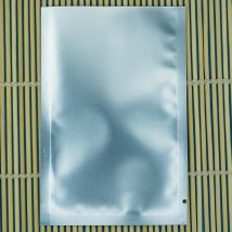 Sacchetti in foglio di alluminio siluro argento da 100 pezzi Sigillatura termica - Sacchetto in mylar aperto superiore Superficie opaca Confezione alimentare in plastica per polvere/sacchetto per