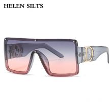 Fashion Cool One Piece Sunglasses Women Brand Square Shades Sun Glasses For Men Vintage Gradient Eyeglass oculos de sol UV400