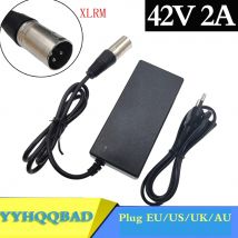 36V Ladegerät 42V 2a Lithium-Ladegerät für 36V Lithium-Akku mit 3-poliger XLR-Buchse/Stecker