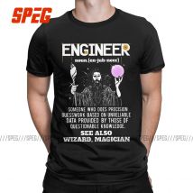 Ingenieur Lustige mechanische Ziviltechnik Zauberer T-Shirts für Männer Neuheit Baumwolle T-Shirts Rundhals Kurzarm T-Shirts Kleidung