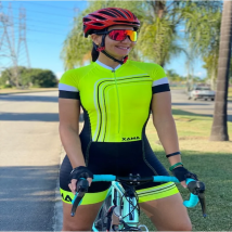 XAMA Go Pro Team Triathlon Set Women's Cycling Jersey Suit One Piece Short Sleeve Macaquinho Ciclismo Feminino Gel Pad