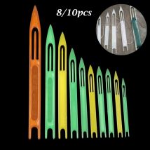 8/10Pcs Zufällige Farbe Rostfrei Kunststoff Weben Angeln Netting Nadel Ausbessern Reparatur Net Linie Shuttles Ausrüstung Zubehör