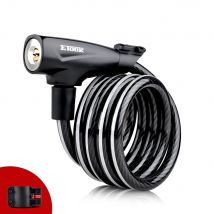 ETOOK Fahrradschloss 1,5 m Stahldraht Anti-Diebstahl-Fahrradkabelschloss Sicherheit MTB Straße Motorrad Fahrradausrüstung Universl