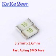 50pcs 1206 0.25A 0.375A 0.5A 0.75A 1A 1.25A 1.5A 2A 2.5A 3A 4A 5A 7A 10A 12A 15A 20A 25A 30A 24V Fast Acting SMD Fuse 3.2*1.6mm