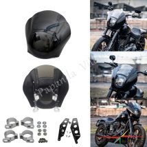 Club Stil Viertel Verkleidung w/Halterung 42mm-49mm Gabel Scheinwerfer Verkleidung Gugel Maske für Harley dyna Street Bob Sportster XS XL
