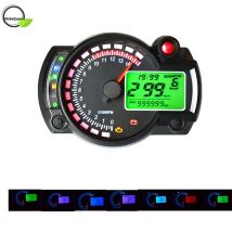 Universal KOSO LCD Digitale Motorrad RX2N Kilometerzähler Meter Instrument Einstellbar MAX 299 KM/H 7 farben Dashboard