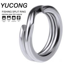 Yucong 1er Pack Edelstahl Spalt ringe Hoch leistungs fischen Doppel ring verbinder Angel zubehör für Angelhaken Schnapp köder