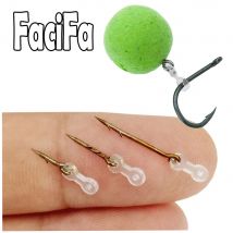 12szt Metal Bait Spike Carp Fishing Accessories Bait Sting Boilies Pin with Clear Rubber Corn Ronnie