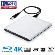 Graffratore Blu-Ray UHD 4K USB3.0 Registratore ottico esterno per unità DVD BD-RE/ROM Lettore di scrittura per lettori Blu-Ray 3D per sistema operativo Windows /MAC