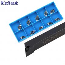 10 stücke DCMT0702 DCGT CNC Drehmaschine Drehen Einsatz SDJCR1010H07 SDJCR1212H07 SDJCR1616H07 Externe Werkzeug Halter SDJCL Arbor Drehen Set