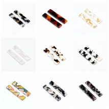 Schildkrötenpanzer-Charm, Acetat-Acryl, rechteckiger Anhänger mit dünnem Stab, Boho, Leopardenmuster, Ohrring-Teile, Ohrringe-fund-ACE134