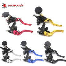 Alconstar- 7/8 "22mm Moto Frizione Cilindro Maestro Serbatoio Leve Kit Set Serbatoio Fluido Per Honda Per Kawasaki KLX