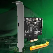 ASM3242 USB 3,2 PCIE Raiser Karte Gen 2 X2 Typ-C Ports PCI-E PCI Express X4 SATA 15Pin Stecker 20Gbps gen2 Transfer usb3.1