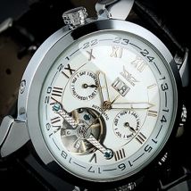 JARAGAR Uhr Männer Tourbillon Uhren Römischen Zahlen 5 Hände Datum Datum Woche Automatische Mechanische Armbanduhren Männer Reloj Hombre