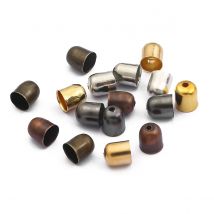 50-100Pcs 4-12mm Fit 3-11mm Leather Cords End Tip Tassel Crimp End Beads Caps For DIY Bracelet  Jewelry Findings Making Earrings