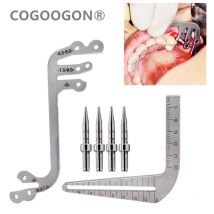 Dental Implantat Guide Set Oral Pflanzung Locator Positioning Guide Bohren Positionierung Lineal Winkel Lineal Implantat Werkzeuge Zahnarzt