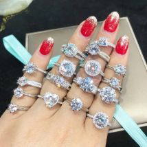 CC Trendy Rings For Women Cubic Zirconia Diamant Ring Fashion Simple Wedding Engagement Bridal Jewelry Accessories Gift