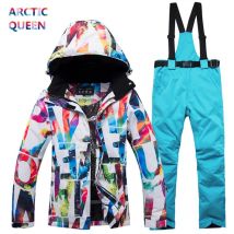 Neue Dicke Warme Ski Anzug Frauen Wasserdicht Winddicht Skifahren und Snowboarden Jacke Hosen Set