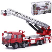 Alloy 1:50 ladder fire engine model,high-quality exquisite ladder fire extinguishing truck,alloy forging,free shipping