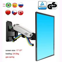 NB F120 17-27" Aluminium GS Gasfeder 360° drehbar Full Motion TV Wandhalterung LCD-Monitor Wandhalterung Ständer Bildschirmhalter
