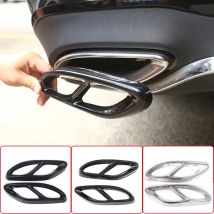 Per Mercedes Benz ABCE GLA GLC GLE GLS CLS Classe Auto In Acciaio Inox Silenziatore Di Scarico Posteriore Tubo di Copertura Trim Coda Gola Telaio