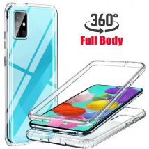 Full Body 360 Front Back Clear Phone Case For Samsung Galaxy A32 A42 A52 A71 A72 A21 A31 A41 A51 A71 S20FE S21Plus A50 A10 Cover