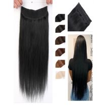 VSR 60cm 65cm 100g 150g 200g 260g Clip-in Einem Stück 100% menschenhaar Fisch Linie Unsichtbaren Draht Haar Extensions