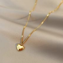 XIYANIKE 316L Edelstahl Gold Farbe Liebe Herz Halsketten Für Frauen Colliers 2021Trend Mode Festival Party Geschenk Schmuck