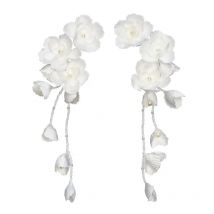 Fairy Bride White Flower Ear Hanging side hair decoration Wedding hair Ornament