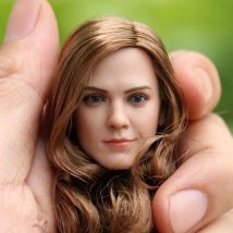 1/6 Maßstab Emma Watson goldene lange Locken Haar Kopf Skulptur Schnitz modell für 12 "weibliche
