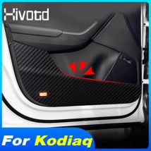 Für Skoda Kodiaq Zubehör Tür Anti-Kick Aufkleber Carbon Fiber Schutz Abdeckung Seite Tür Rand Film Anti Scartch Pad 2017-2021