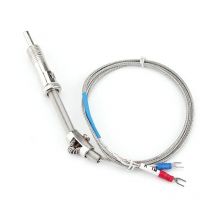 K E Type Compression Spring Thermocouple Temperature Probe Sensor 1-5m Shielded Wire For Temperature Controller