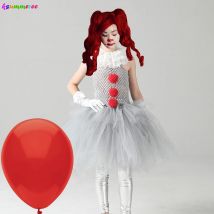 Mädchen Penny wise Phantasie Tutu Kleid Kinder Cosplay gruseligen Clown Halloween es Kostüm Mädchen Karneval Maskerade Party verkleiden Kleidung