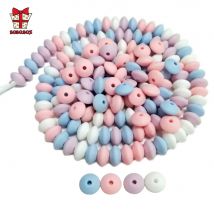 BOBO.BOX 100pc12mm Silikon Linsen Perlen Baby Zahnen Bead BPA-Freies Lebensmittel Grade, Der Baby Mundpflege Schnuller Kette Statten