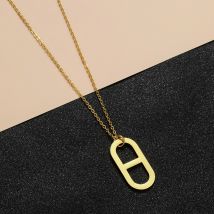 Kinitial Punk Geometric Pig Nose Choker Necklace Collar Simple Minimalist Infinity Necklace for Women Charm Statement Jewelry