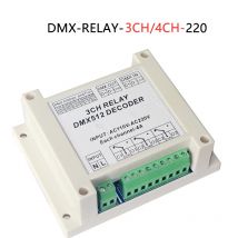 1Pcs AC110-220V Controller Decoder RGB Led Streifen Lichter DMX-RELAY-3CH/4CH-220 DMX512 Relais Verwenden Für Led-lampen