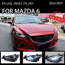 Head Lamp For Mazda 6 Atenza 2013-2017 Mustang Headlights Fog Light Day Running Light DRL H7 LED Bi Xenon Bulb Car Accessory