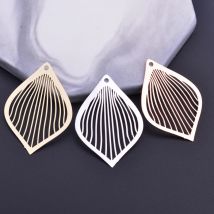 6 stücke 28*38mm Filigrane Charms Diy Schmuck Ohrring Rose Licht Gold Farbe Dünne Anhänger DIY Schmuck Machen