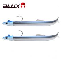 BLUX FLASH arena Anguila 14G/27G señuelo de pesca suave cola Jig cabeza gancho Minnow cebo Artificial agua salada lubina Swimbait equipo de aparejos