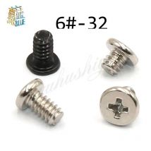 50X schwarze oder silberne UNC Flachkopf-Festplattenschraube CM6 # -32*3,5/5/6 Gehäuseschraube