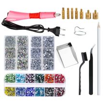 QIAO AAA Strass Hot Fix di alta qualità Set Strass cristallo Strass Hotfix applicatore bacchetta Iron-on Strass